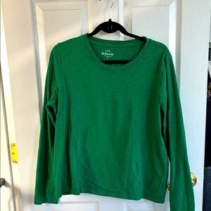 J.Crew Kelly Green Long Sleeve Top, XL